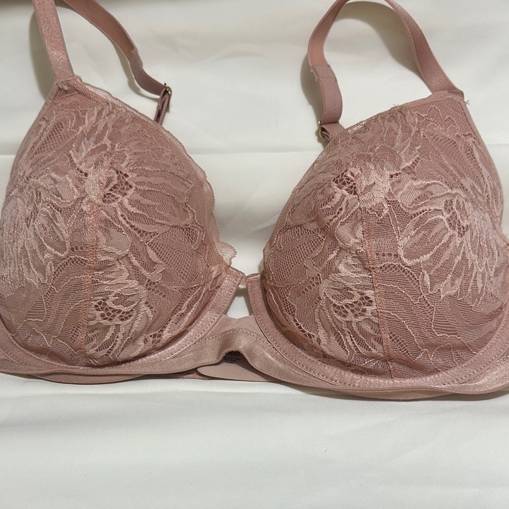 Soma Pink Lace Bra with Full Coverage and Adjustable Straps - Picture 1 of 7